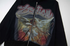 Black Rhinestone Hoodie