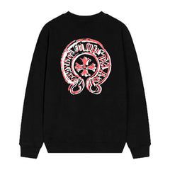 Letter Cross Pattern Sweatshirt #D03
