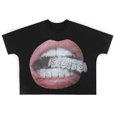 Diamond-studded Teeth Tee