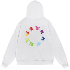 Letter Cross Pattern Hoodie #B60