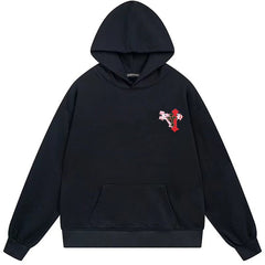 Letter Cross Pattern Hoodie #B105