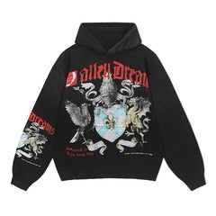 Letter Pattern Hoodie #V3445