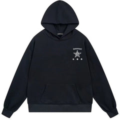 Letter Cross Pattern Hoodie #B10