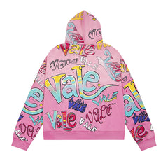 Letter Pattern Hoodie #VA01