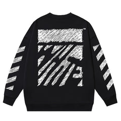 SCRIBBLE DIAG BOXY Sweatshirts