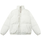 colorful laser stand collar down jacket