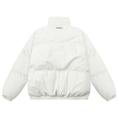 colorful laser stand collar down jacket