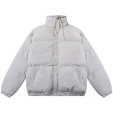 colorful laser stand collar down jacket