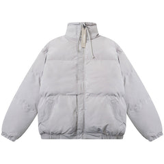 colorful laser stand collar down jacket