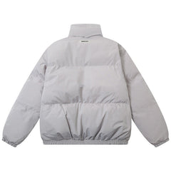 colorful laser stand collar down jacket
