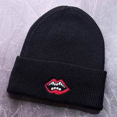 CH Letter Pattern Knit Hat