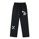 Arrow Printed Trousers Straight Loose Casual Pants #1066