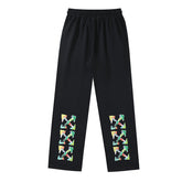 Arrow Printed Trousers Straight Loose Casual Pants #1071