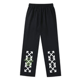 Arrow Printed Trousers Straight Loose Casual Pants #1072