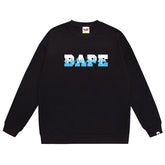 Flame Letter Print Crew Neck Sweatshirt