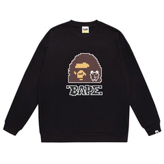 Digital Head Pattern Print Sweatshirt