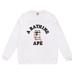 Head Plaid Pattern Print Sweatshirt