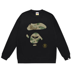 Head Camo Pattern Print Sweatshirt
