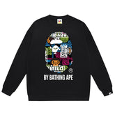 Head Cartoon Pattern Print Sweatshirt
