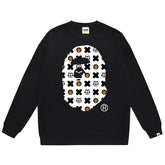 Head Cartoon Pattern Print Sweatshirt