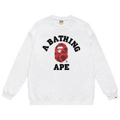 Head Letter Logo Pattern Print Sweatshirt