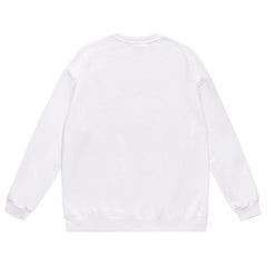 Head Letter Logo Pattern Print Sweatshirt