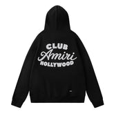 Embroidered Pattern Letter Hoodie #7213