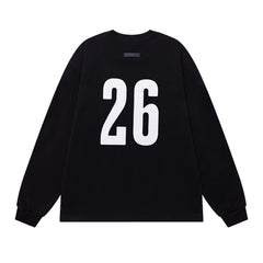 Print Letter Long-Sleeve T-Shirt #1923
