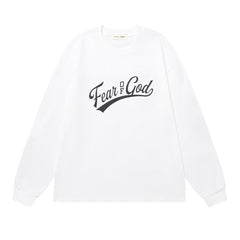 Print Letter Long-Sleeve T-Shirt #1923