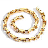 Men's Square Buckle Bamboo Titanium Steel Necklace #CHA261