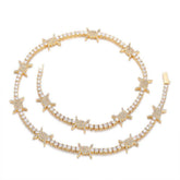Men's Spring Clasp Thorn Zirconia Necklace #CHA275