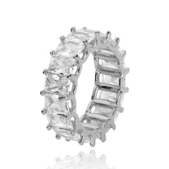 Men's Single Row Baguette Zirconia Ring