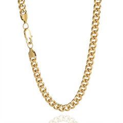 Men's Snake Head Buckle Genuine Gold Plated Cuban Necklace #CHA056