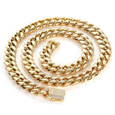 Men's Spring Clasp Titanium Necklace #CHA024