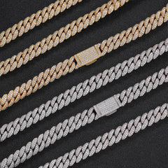 Men's Double Row Zirconia Cuban Bracelet #CHA084