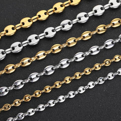Men's Lobster Clasp Coffee Bean Necklace #CHA028