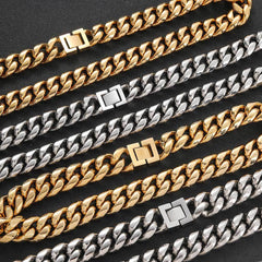 Men's Titanium Steel Cuban Necklace #CHA110