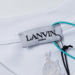 Letter Embroidery T-Shirt Whtie