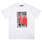 Ski Club-print Cotton T-shirts