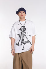 3D Steel Nail Direct Inkjet Printing T-Shirt