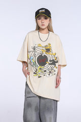 "KEEP FASHINON" letter print T-Shirts