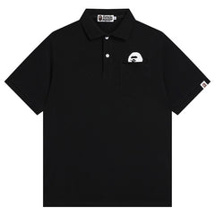 A BATHING Head Logo Polo T-Shirt
