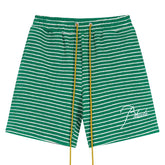 Striped Letter Embroidered Casual Shorts