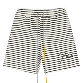 Striped Letter Embroidered Casual Shorts