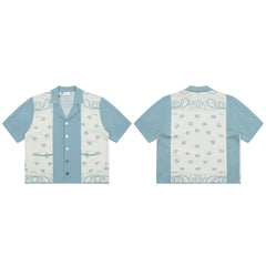 Banco Knit Shirt 'Stone Blue/Ivory'