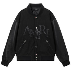 Staggered Logo Varsity Jacket