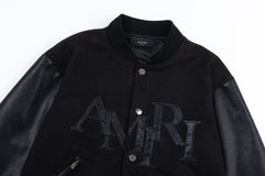 Staggered Logo Varsity Jacket