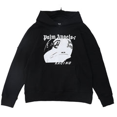 Racing Helmet Print Hoodie