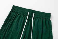 Straight-Leg Mid-Length Logo-Print Swim Shorts