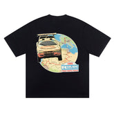 Racing Car Graphic Letter T-shirt #R505